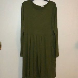 2XL women’s long sleeve green dress